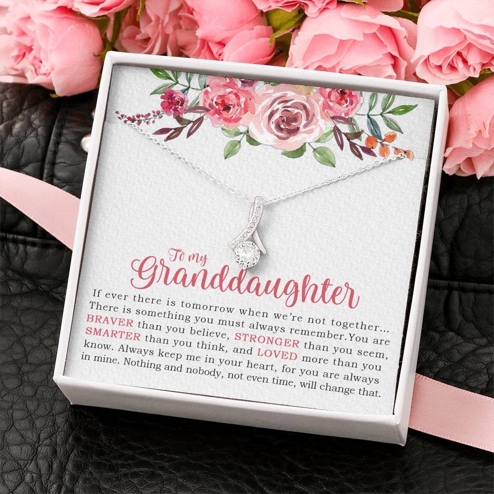 To My Granddaughter Necklace, Granddaughter Gifts From Grandma and Grandpa