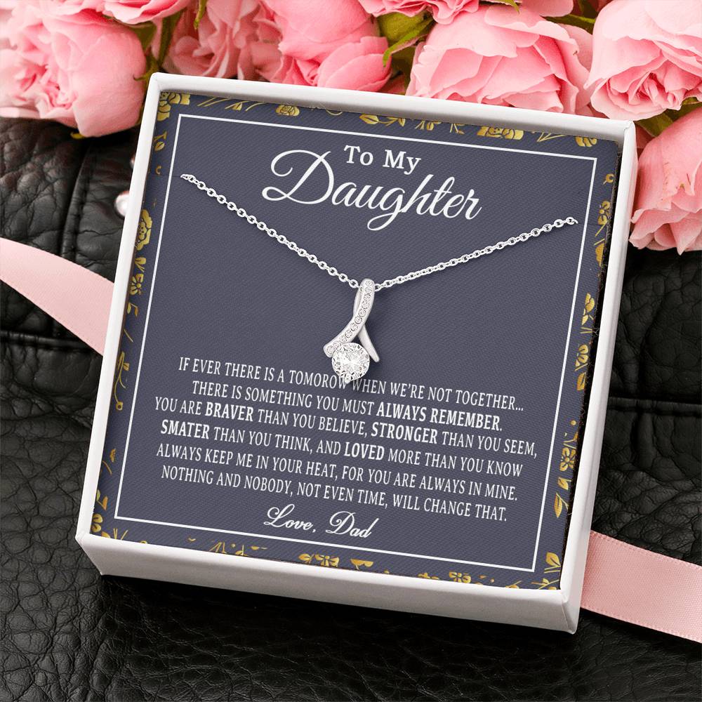 To My Daughter Necklace, Daughter Father Necklace, Daughter Gift from Dad