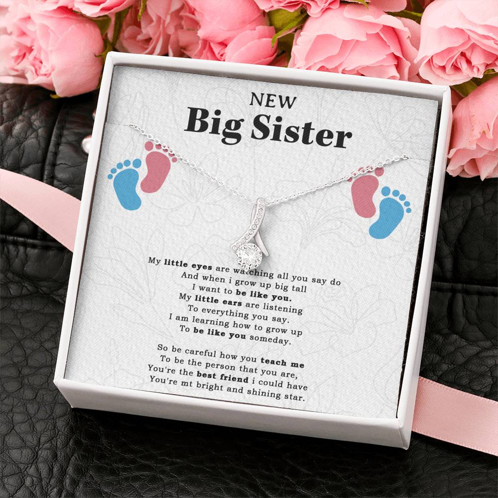 New Big Sister Gift Necklace, Gifts from Baby to Big Sister, Future Big Sister Gift