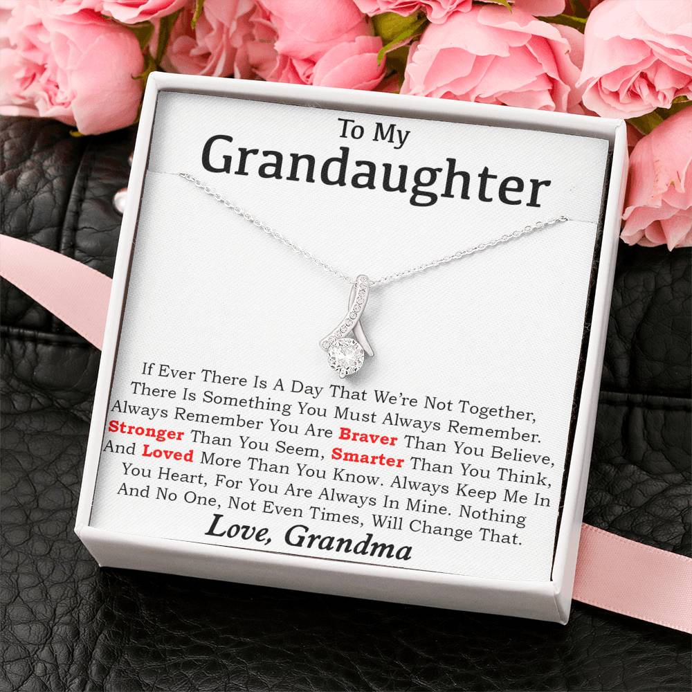 To My Granddaughter Necklace, Granddaughter Gifts From Grandma and Grandpa