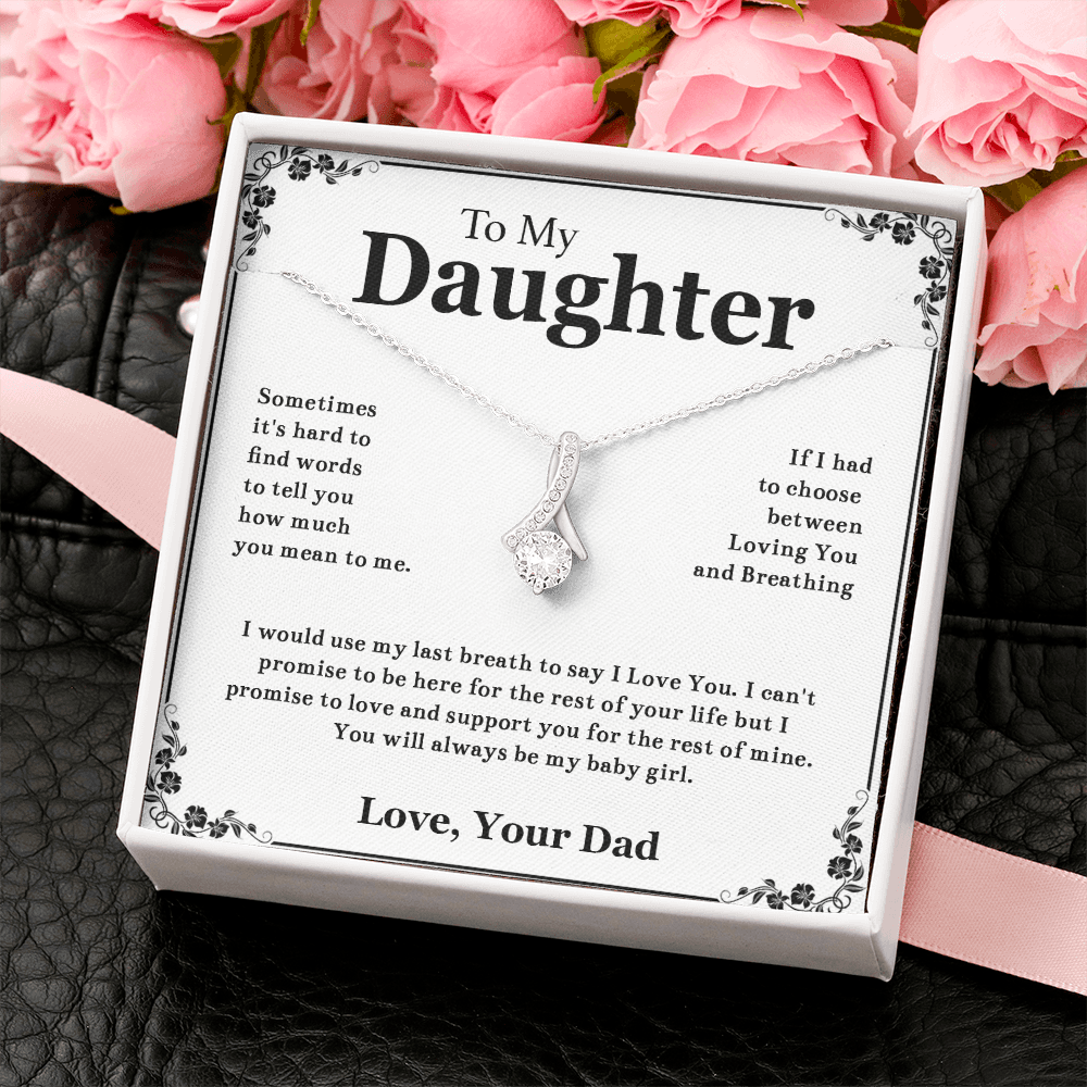 To My Daughter Necklace, Daughter Father Necklace, Daughter Gift from Dad