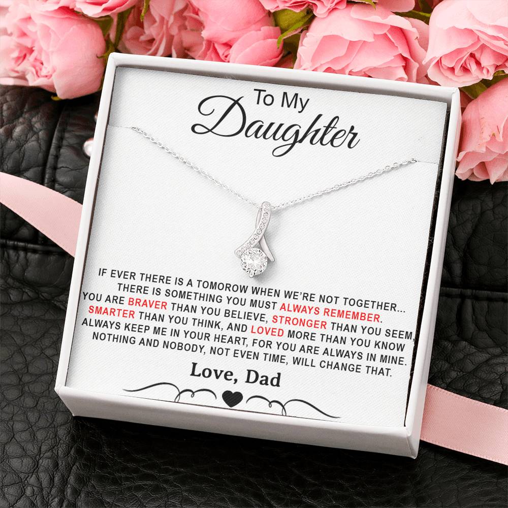 To My Daughter Necklace, Daughter Father Necklace, Daughter Gift from Dad