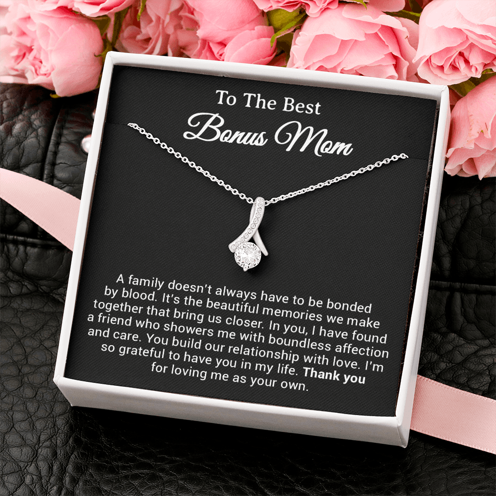To My Bonus Mom Necklace, Gift from Daughter Son, Step Mom Gift, Mother's Day