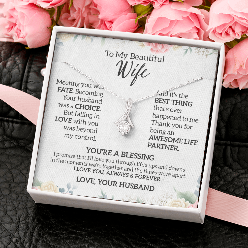 To My Wife Necklace, Gift For Wife, Anniversary Gift For Wife, Necklace For Wife