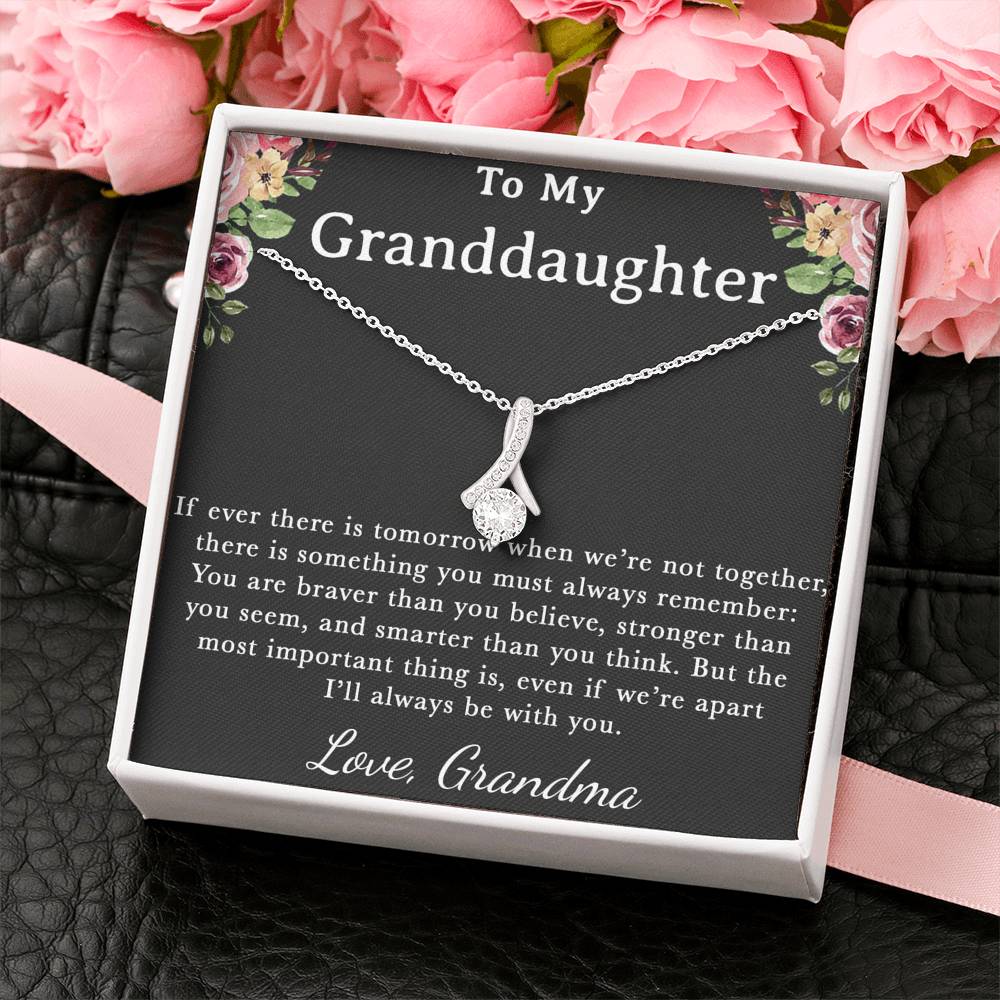 To My Granddaughter Necklace, Granddaughter Gifts From Grandma and Grandpa