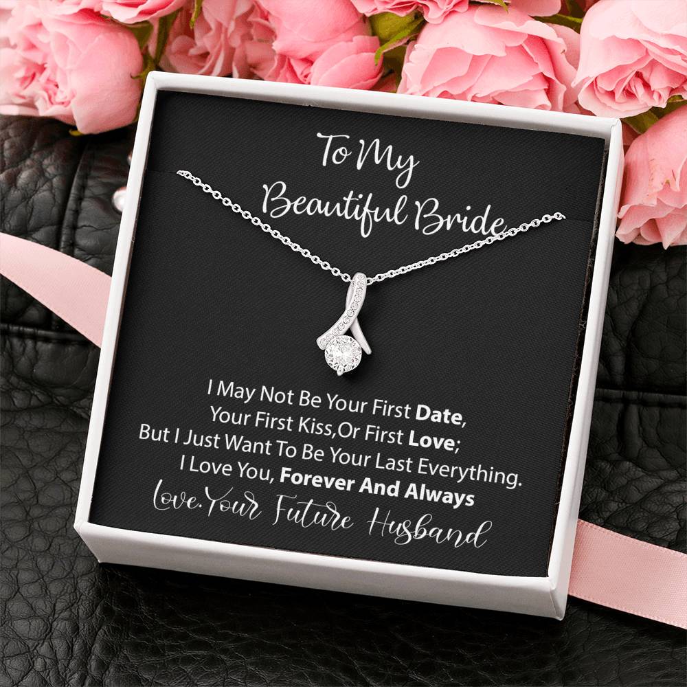Groom to Bride Necklace Gift Wedding Day Gift for Bride from Groom to Bride Card