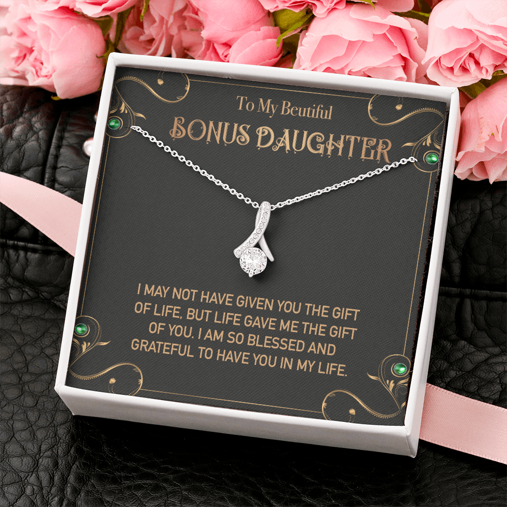 To my Bonus Daughter Necklace, Bonus Daughter, Step Daughter Gift