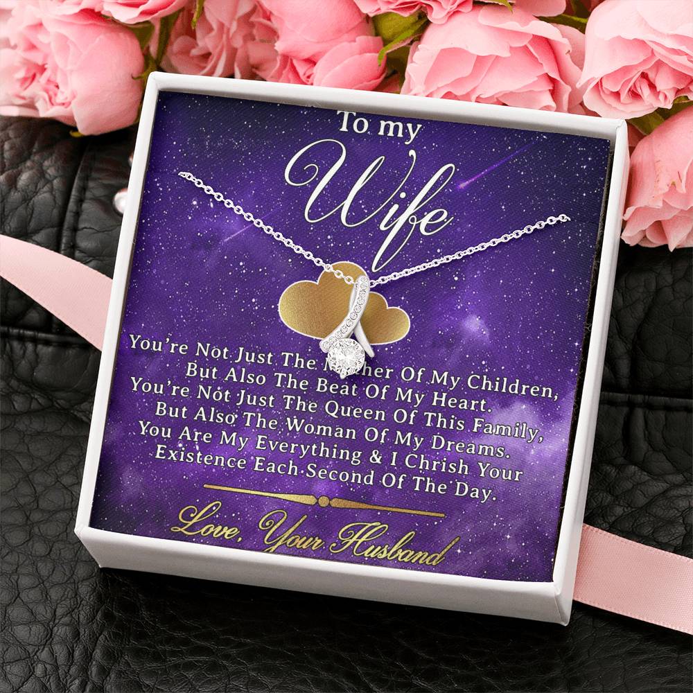 To My Wife Necklace, Engagement Gift for Future Wife,Happy Valentines Day
