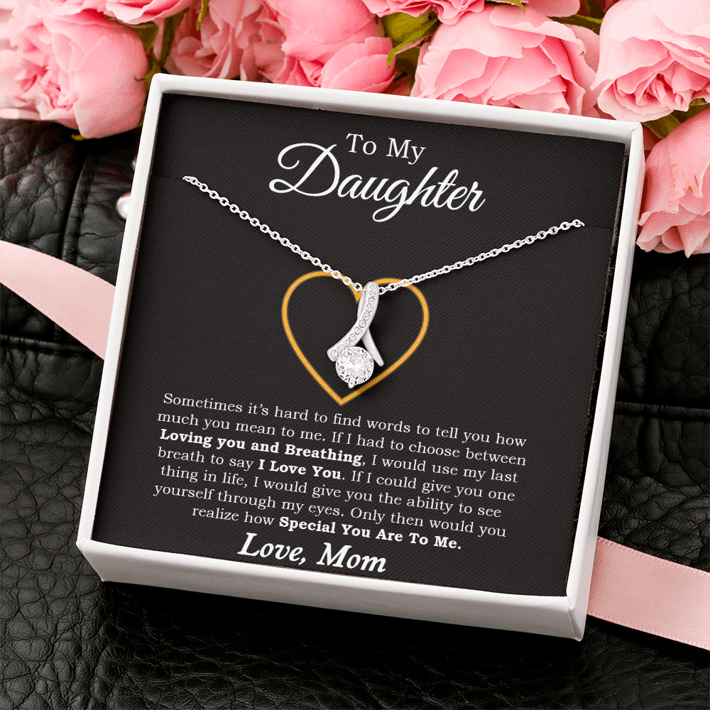 To My Daughter Necklace, Gift For Daughter From Mom, Daughter Mother Necklace