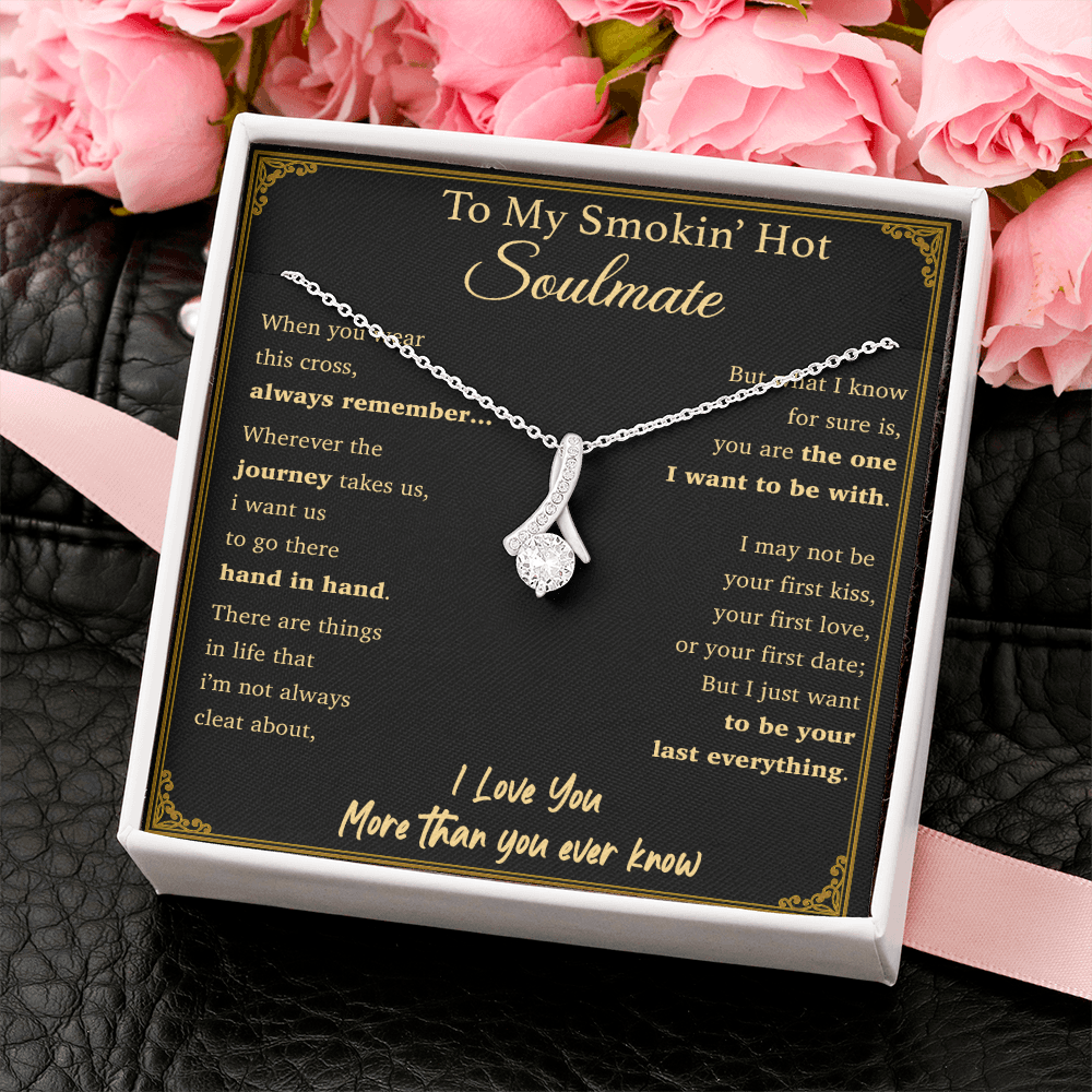 To My Soulmate Necklace Engagement Anniversary Gift for Her Birthday