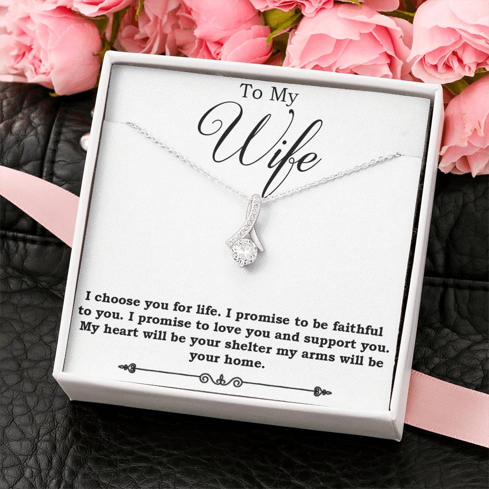 To My Wife Necklace, Birthday Gift for Wife, Gift for Wife, Necklace for Wife
