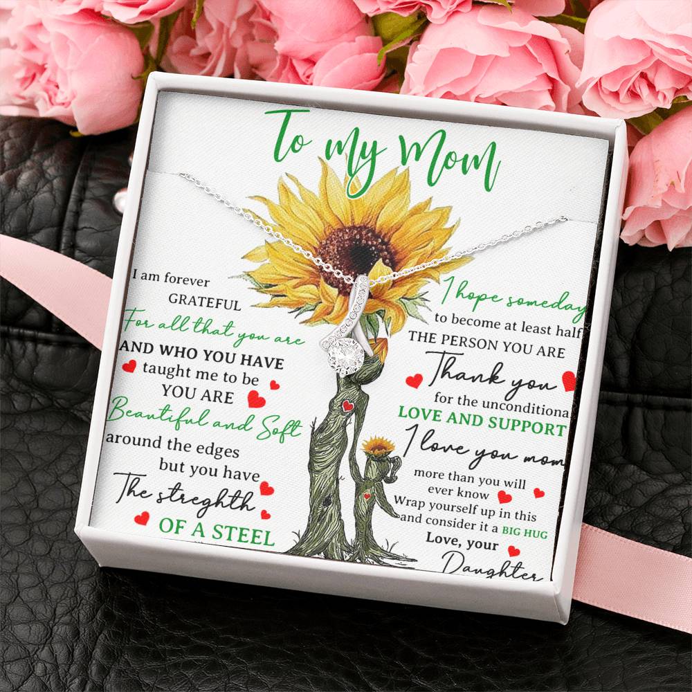 To my Mom Necklace , Happy Mother Day Necklace, Mom Gift from Daughter