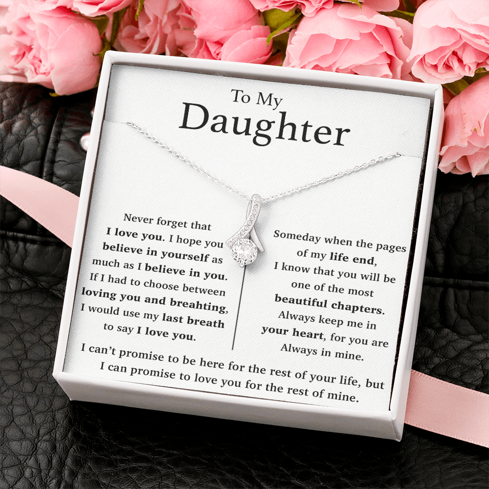 To My Daughter Necklace, Gift For Daughter From Mom, Daughter Mother Necklace