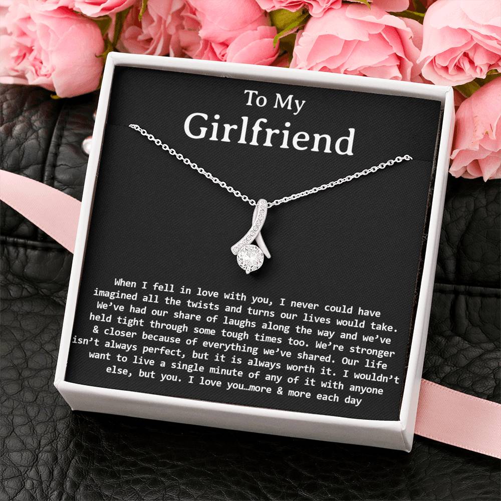 To My Girlfriend Necklace, Necklace for Girlfriend,Valentine Day Gifts for Girlfriend