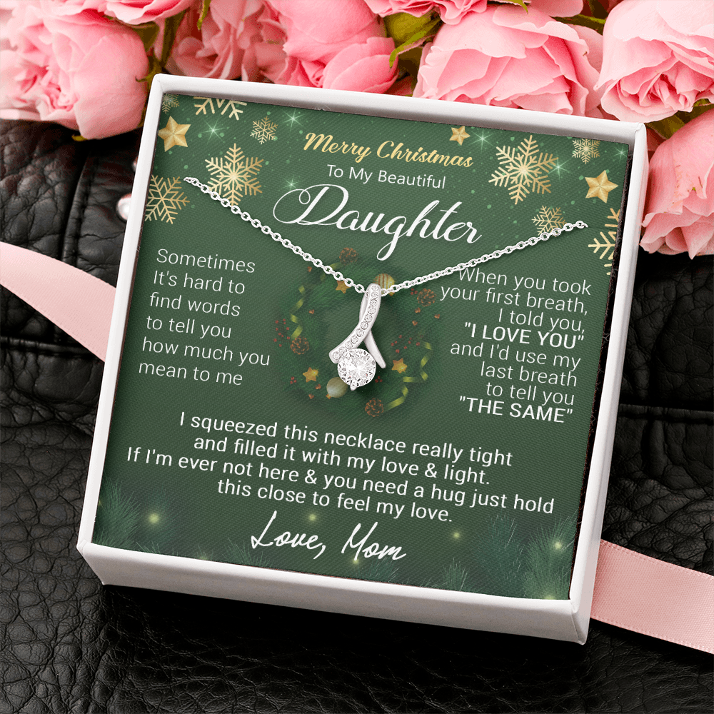 To My Daughter Necklace, Gift for Daughter from Mom, Daughter Mother Necklace