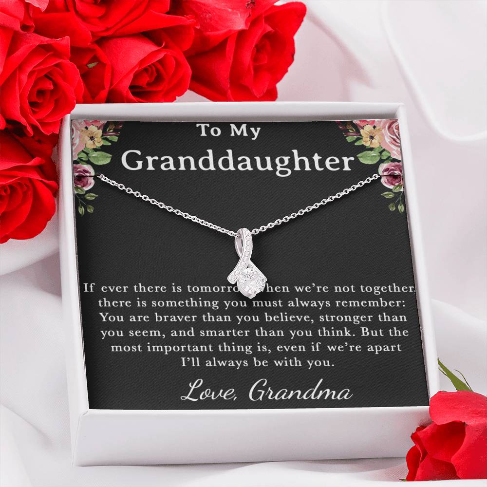 To My Granddaughter Necklace, Granddaughter Gifts From Grandma and Grandpa