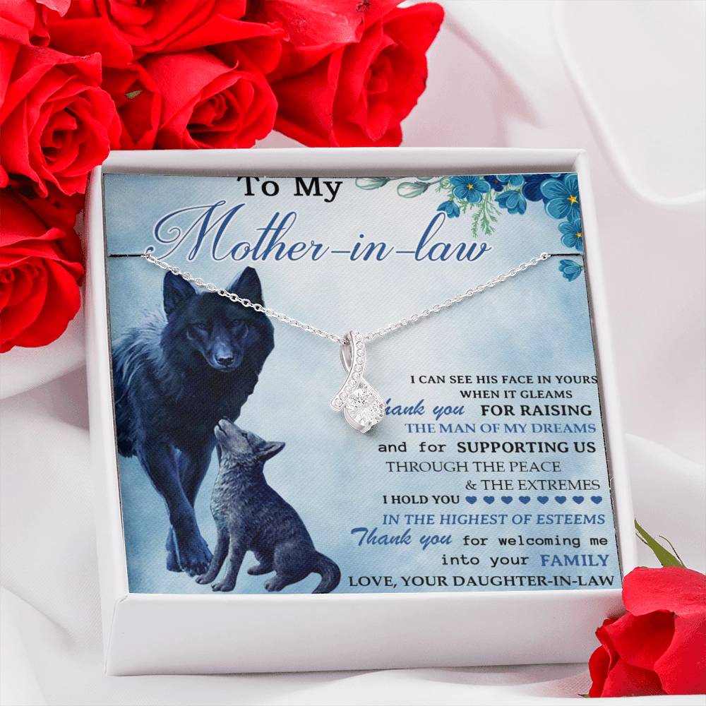 Mother In Law Gift, To My Mother In Law Necklace, Mother Of The Groom Gift From Bride