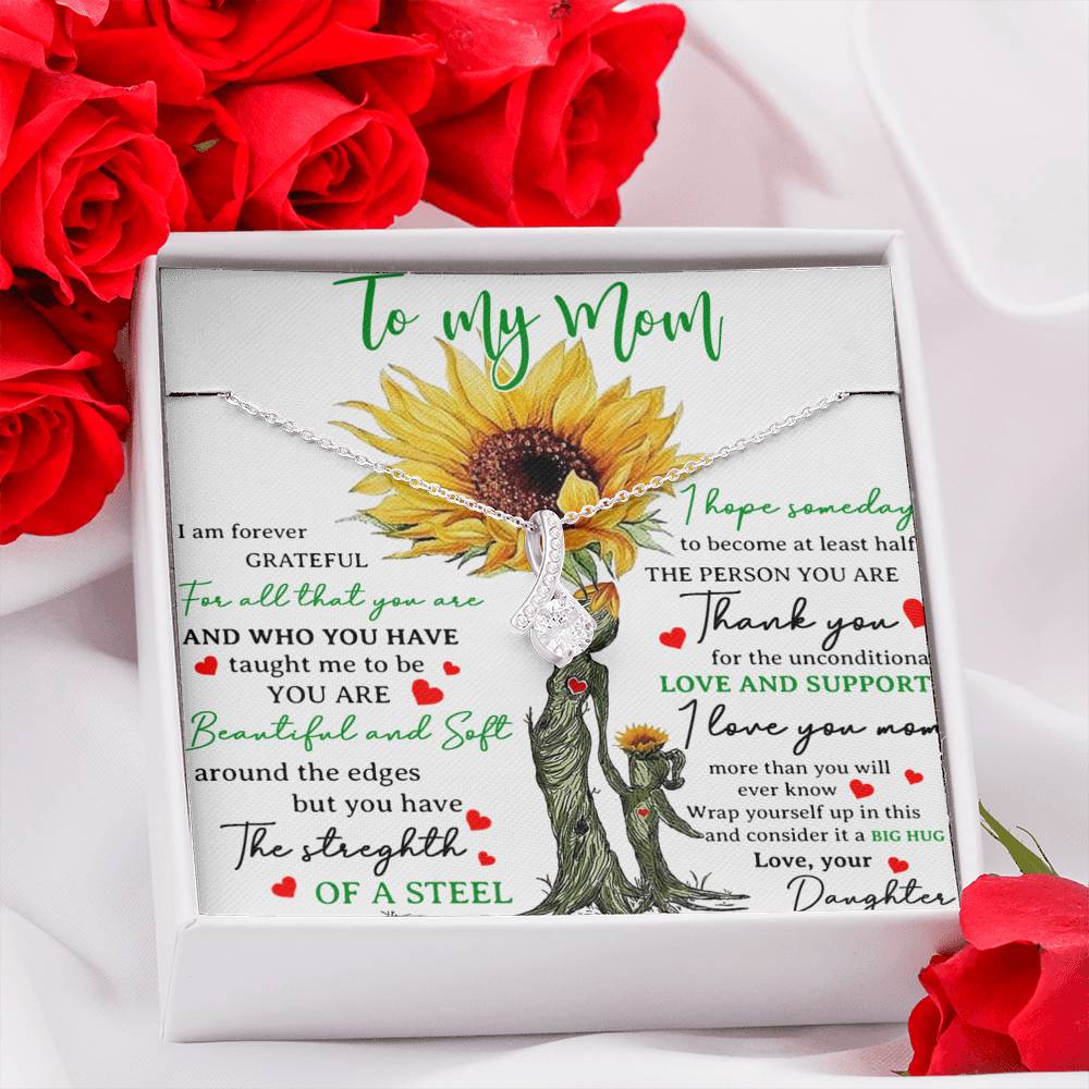 To my Mom Necklace , Happy Mother Day Necklace, Mom Gift from Daughter