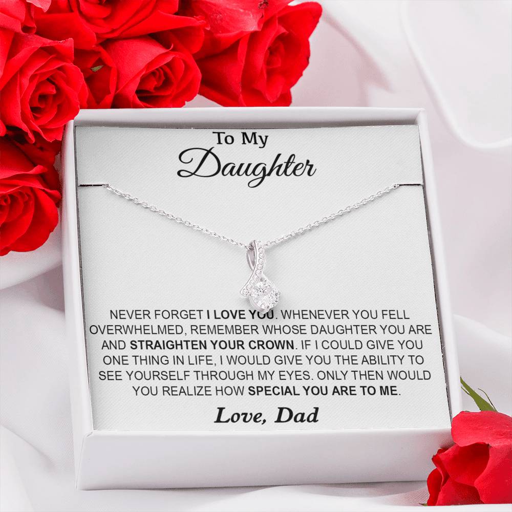 To My Daughter Necklace, Father to Daughter Gift, Birthday Gift To Daughter From Dad