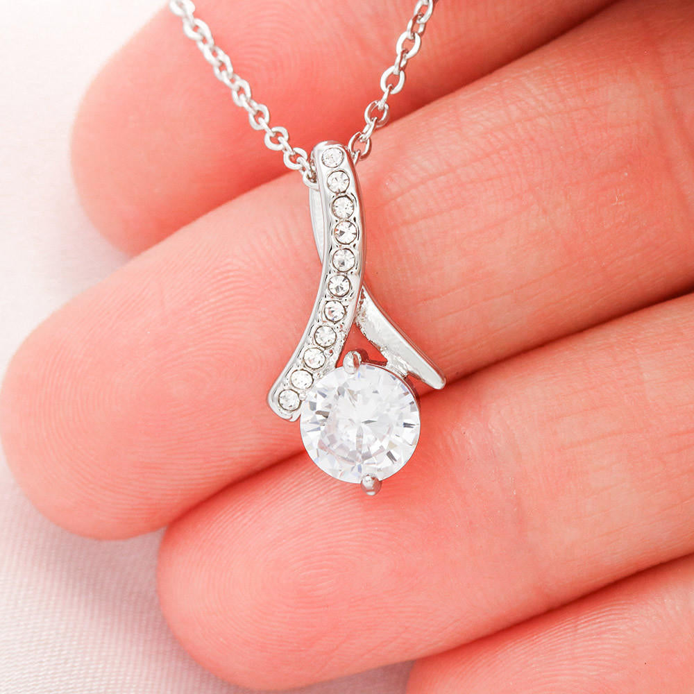 Unbiological Sister Gift Best Friend Alluring  Beauty Necklace Message Card
