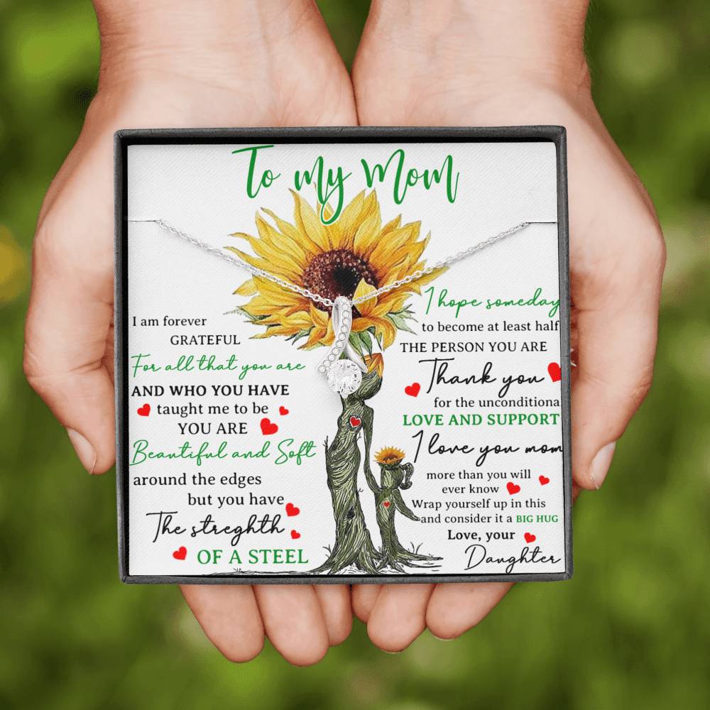 To my Mom Necklace , Happy Mother Day Necklace, Mom Gift from Daughter