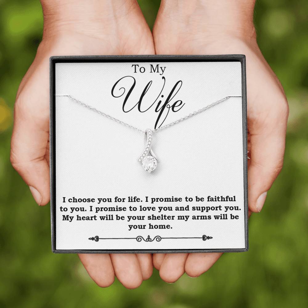 To My Wife Necklace, Birthday Gift for Wife, Gift for Wife, Necklace for Wife