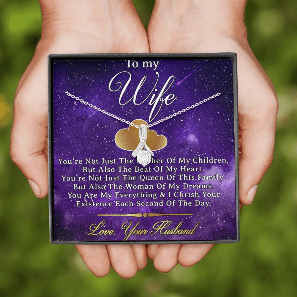 To My Wife Necklace, Engagement Gift for Future Wife,Happy Valentines Day