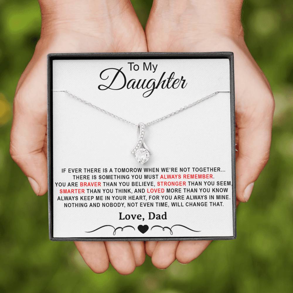 To My Daughter Necklace, Daughter Father Necklace, Daughter Gift from Dad