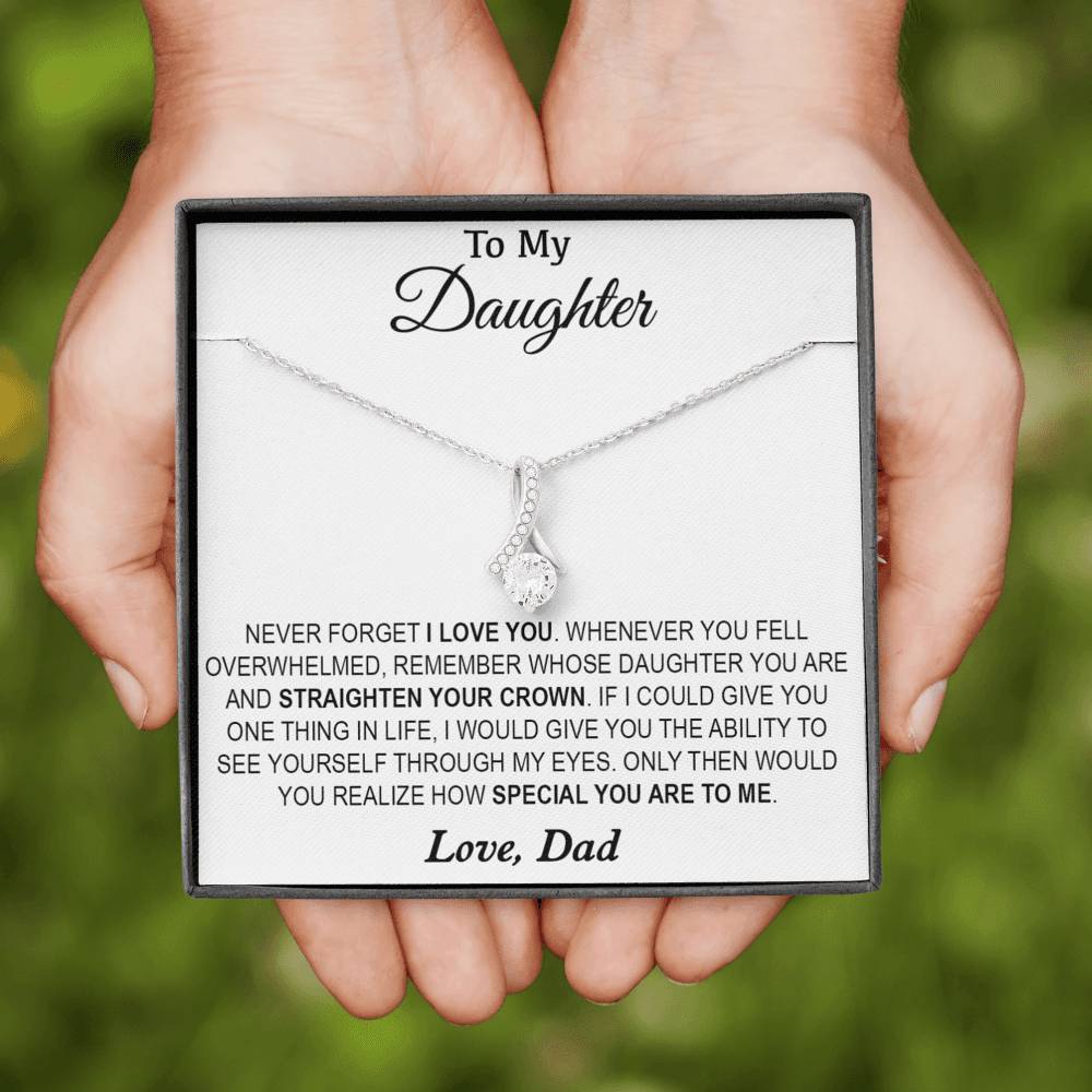 To My Daughter Necklace, Father to Daughter Gift, Birthday Gift To Daughter From Dad