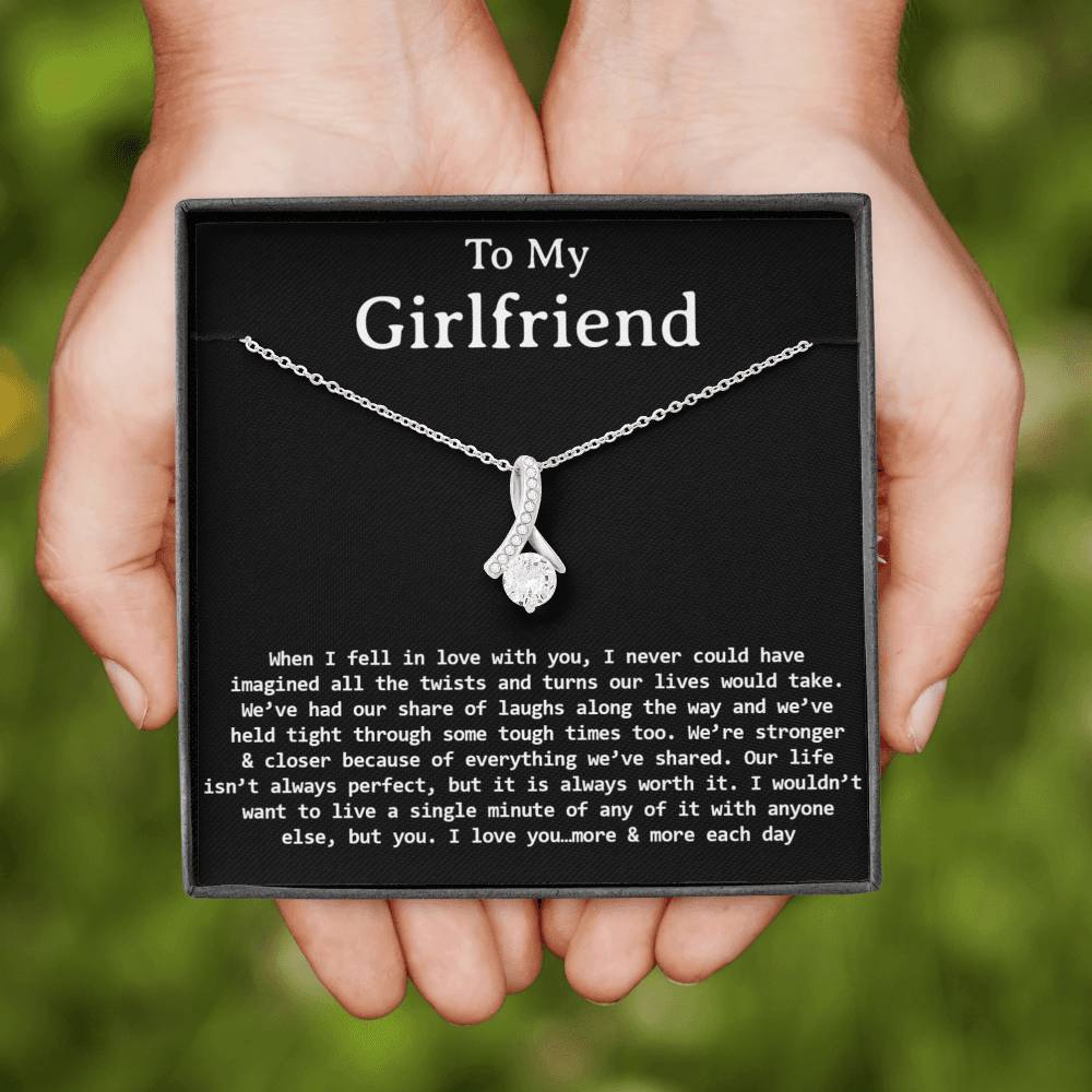 To My Girlfriend Necklace, Necklace for Girlfriend,Valentine Day Gifts for Girlfriend