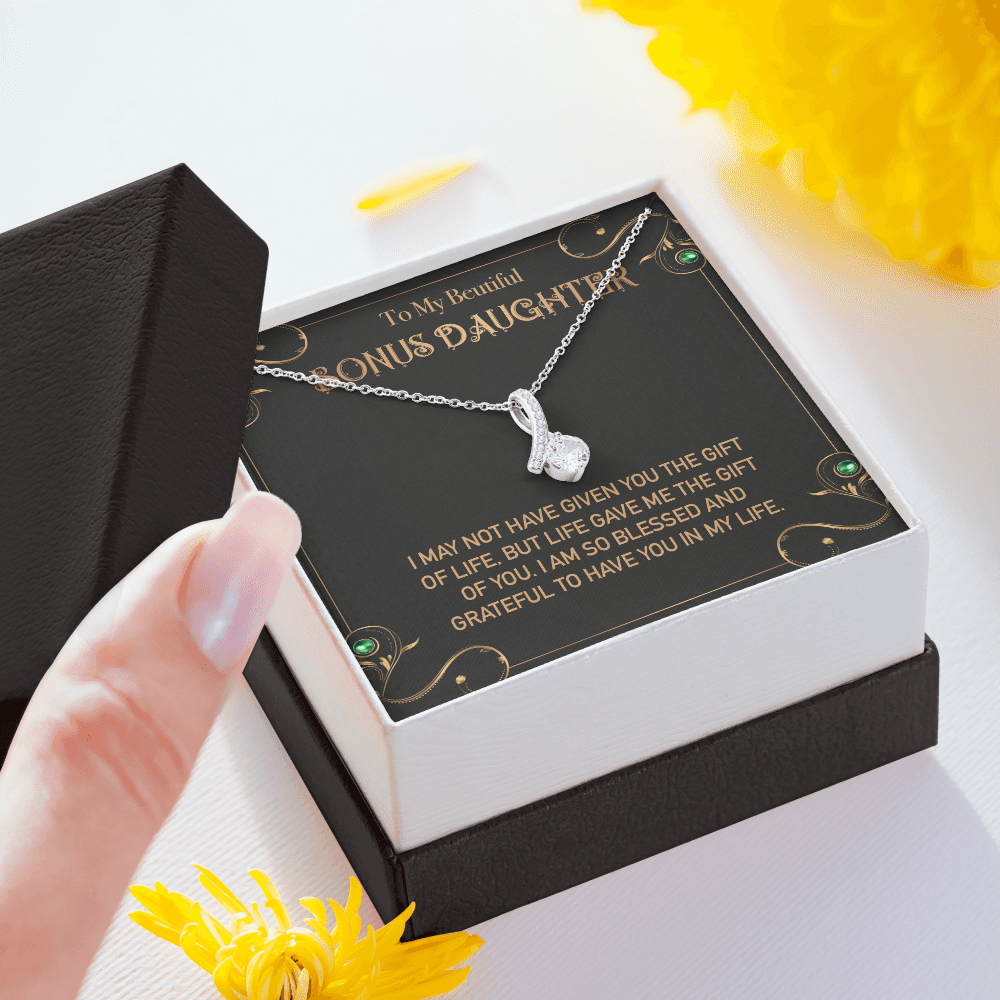 To my Bonus Daughter Necklace, Bonus Daughter, Step Daughter Gift