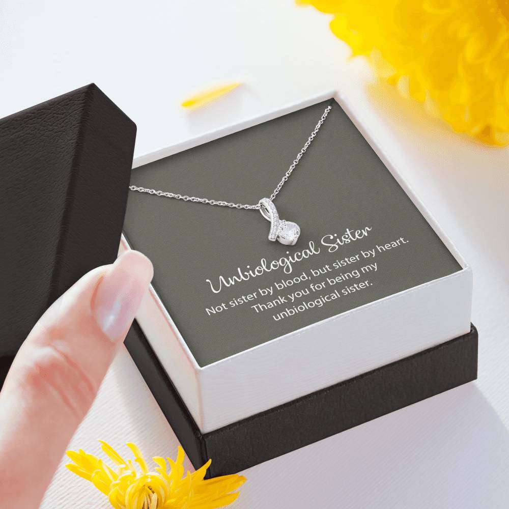 Unbiological Sister Necklace, Best Friend Necklace, Soul Sister, Bridesmaid Gift