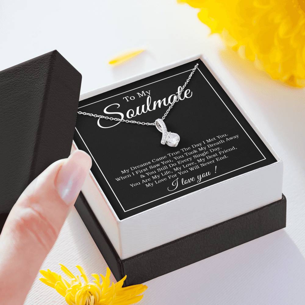 To My Soulmate Necklace, Soulmate Necklace Gift For Her, Birthday Gift