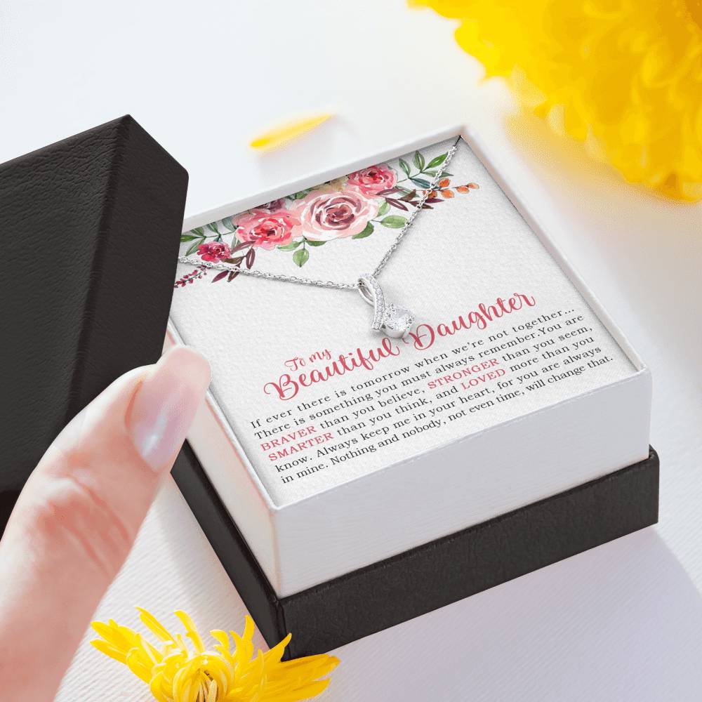To My Beautiful Daughter Necklace, Dad And Daughter, Birthday Gift For Daughter