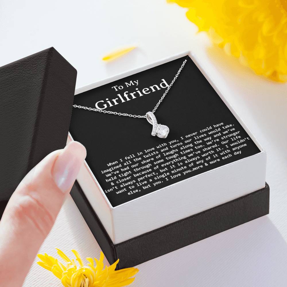 To My Girlfriend Necklace, Necklace for Girlfriend,Valentine Day Gifts for Girlfriend