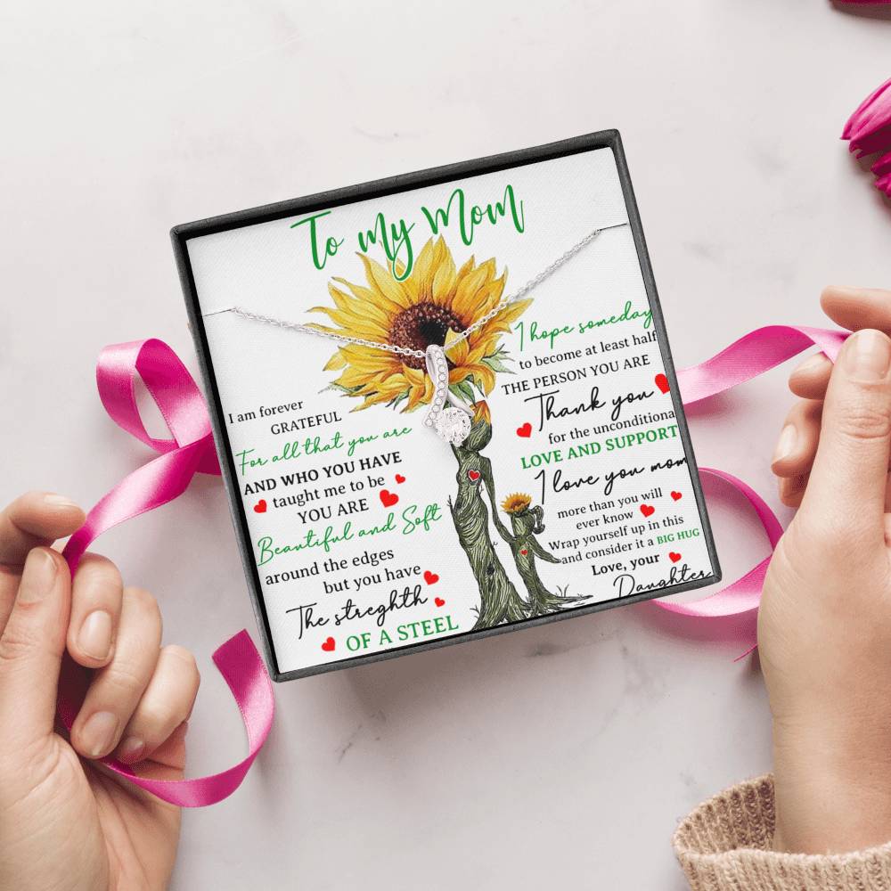 To my Mom Necklace , Happy Mother Day Necklace, Mom Gift from Daughter