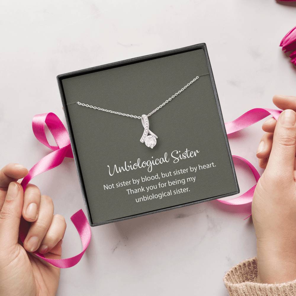 Unbiological Sister Necklace, Best Friend Necklace, Soul Sister, Bridesmaid Gift