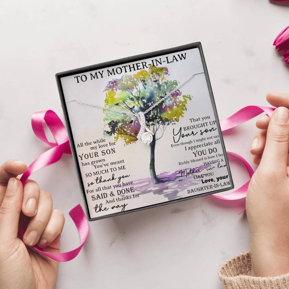 To My Mother in Law Necklace, Mother in Law Gift From Bride Gift, Birthday Gift