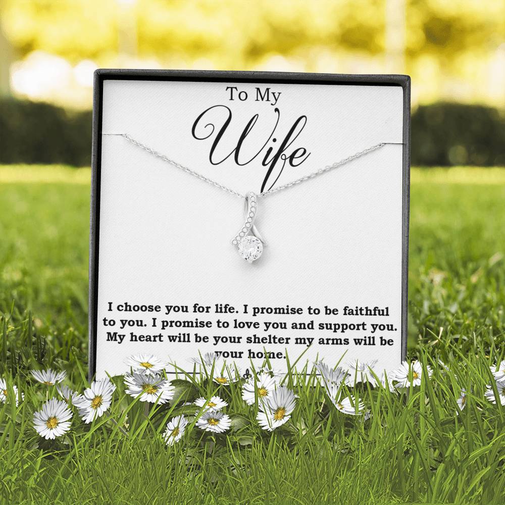 To My Wife Necklace, Birthday Gift for Wife, Gift for Wife, Necklace for Wife
