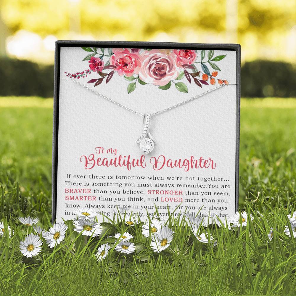 To My Beautiful Daughter Necklace, Dad And Daughter, Birthday Gift For Daughter