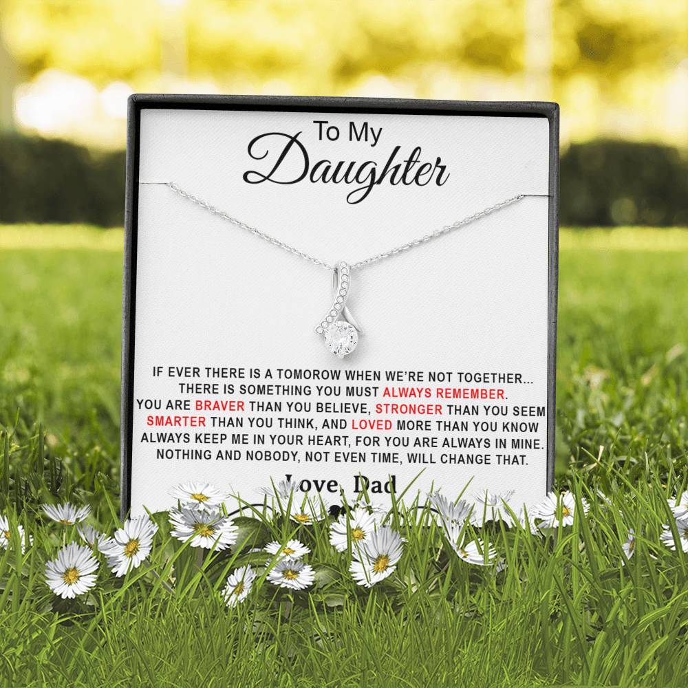 To My Daughter Necklace, Daughter Father Necklace, Daughter Gift from Dad