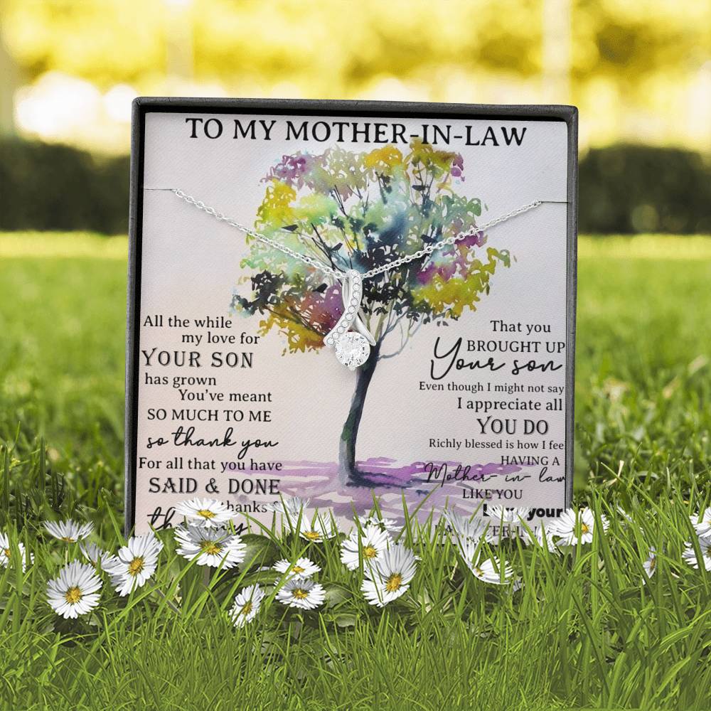 To My Mother in Law Necklace, Mother in Law Gift From Bride Gift, Birthday Gift