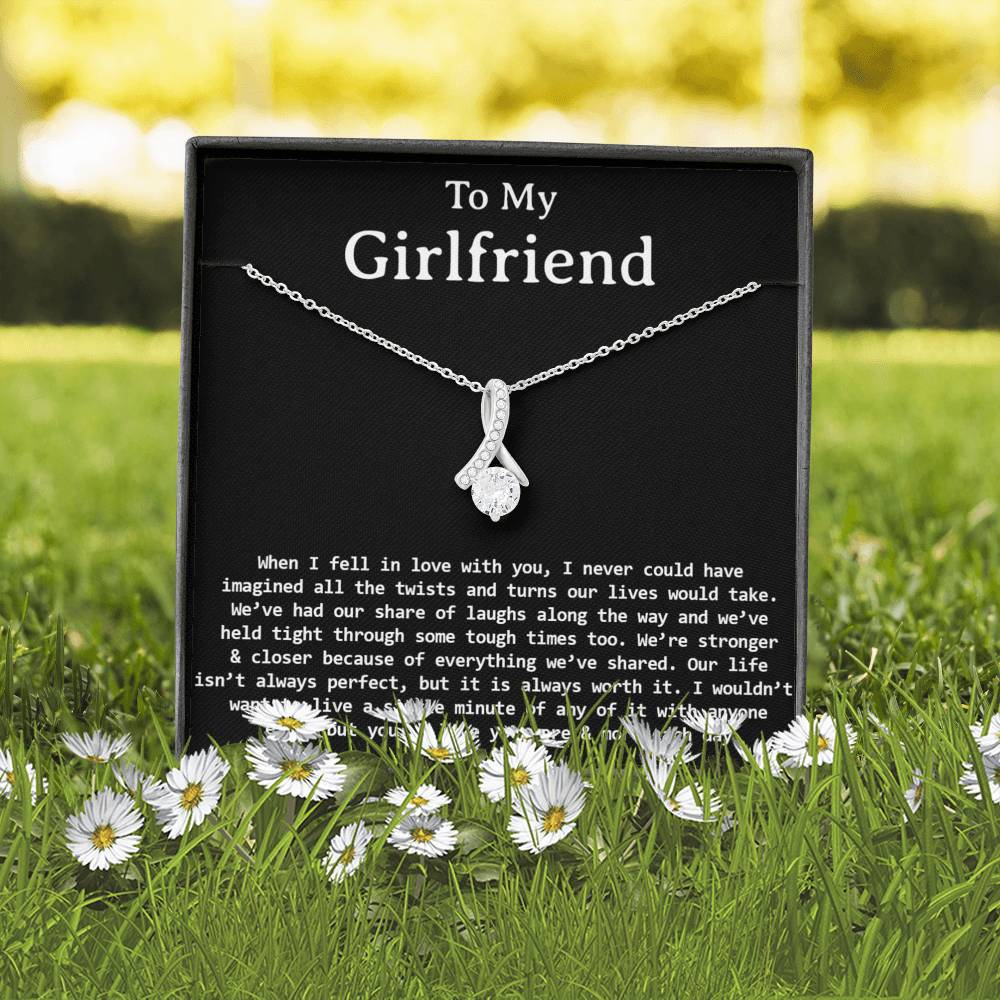 To My Girlfriend Necklace, Necklace for Girlfriend,Valentine Day Gifts for Girlfriend