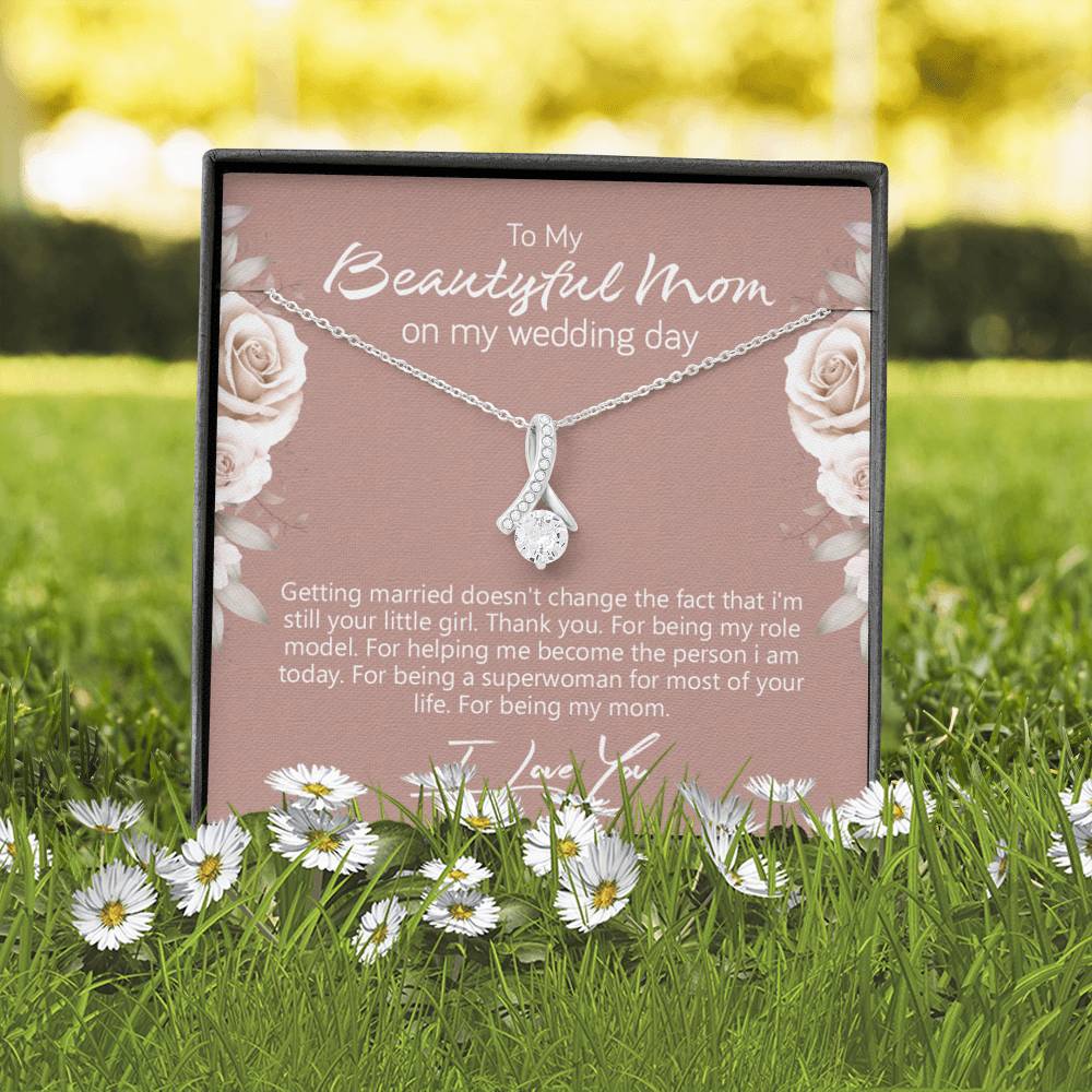 Mom Wedding Gift from Bride, Gift for Mom on Wedding Day, Mother of the Bride Necklace, Wedding Gift for Mom, Bride to Mom Gift