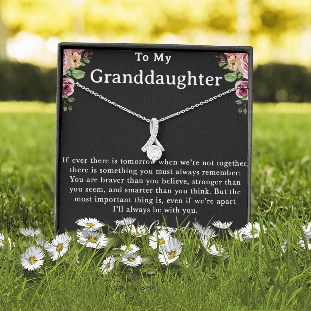To My Granddaughter Necklace, Granddaughter Gifts From Grandma and Grandpa
