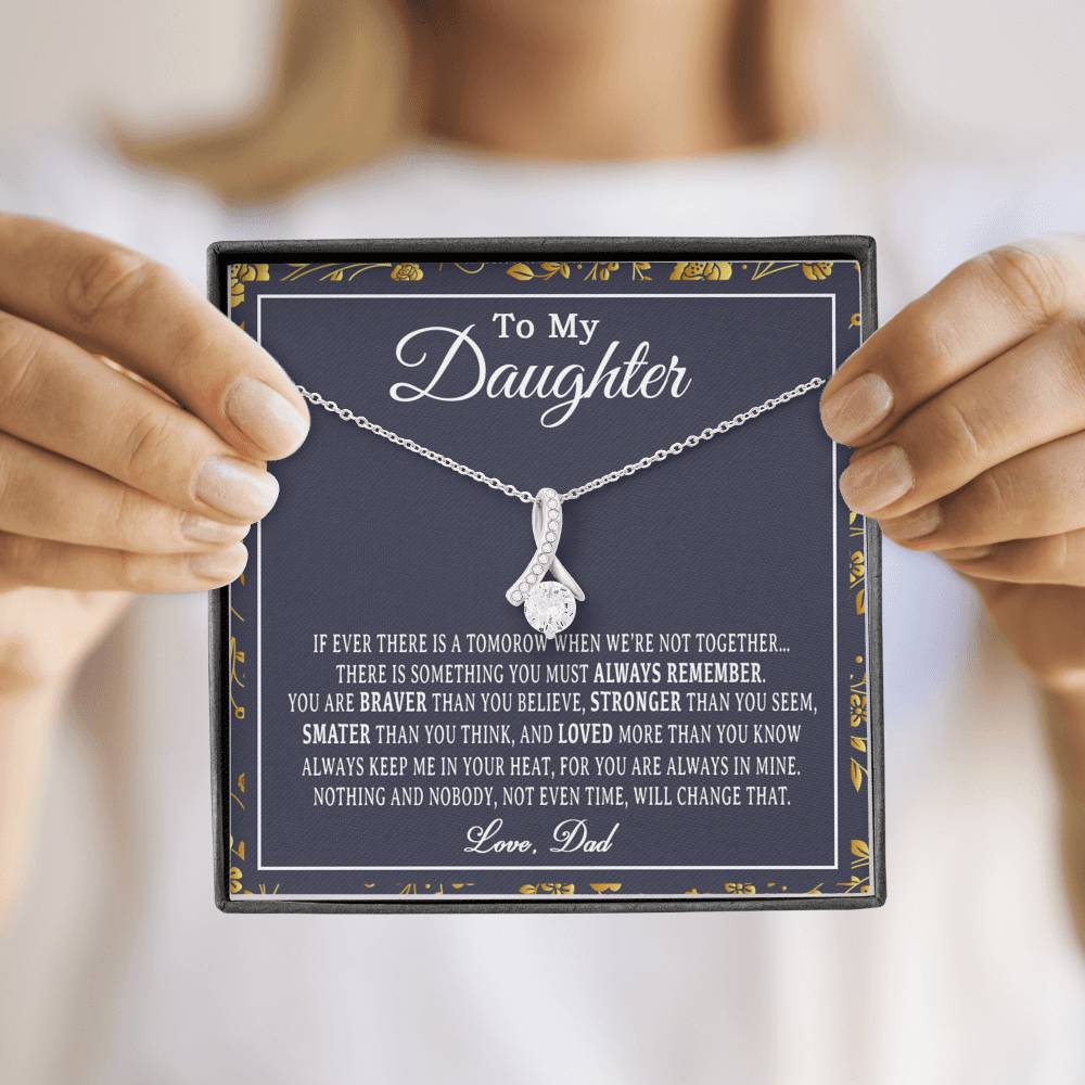 To My Daughter Necklace, Daughter Father Necklace, Daughter Gift from Dad