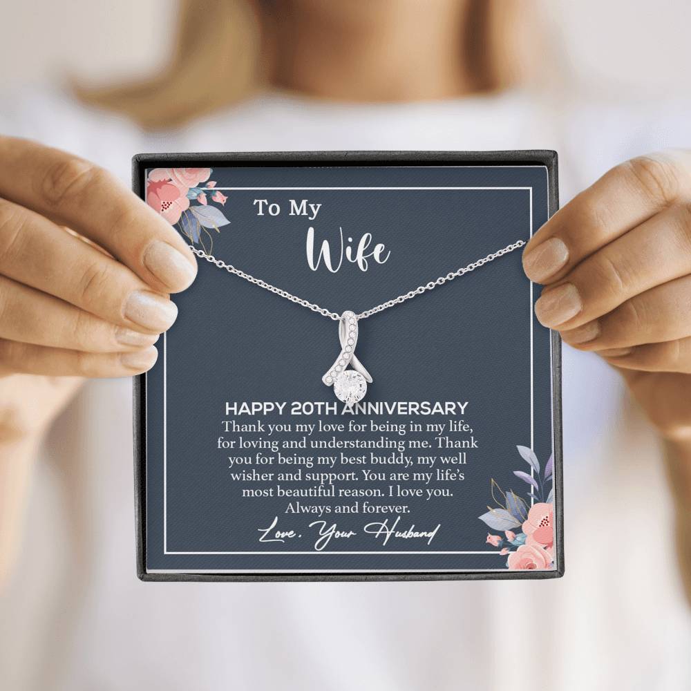 20th Anniversary Gift For Wife Necklace, 20 Year Anniversary, 20th Wedding Gift