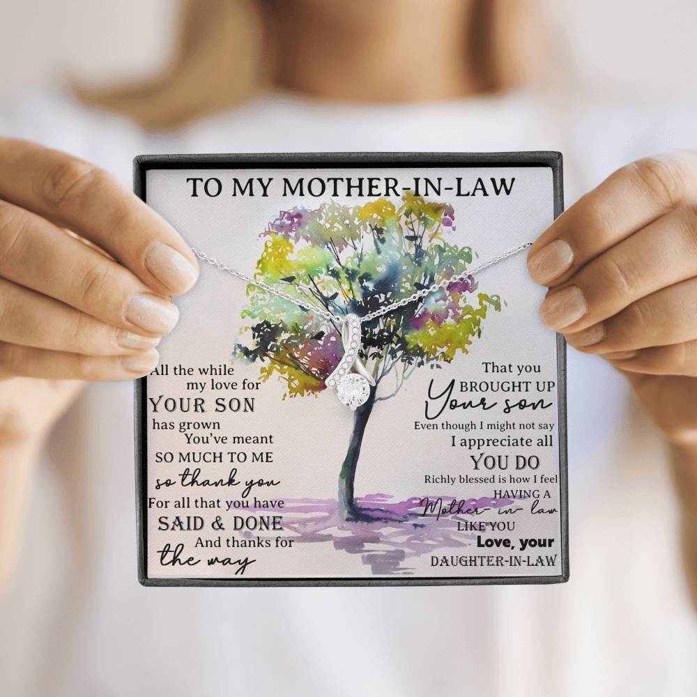 To My Mother in Law Necklace, Mother in Law Gift From Bride Gift, Birthday Gift