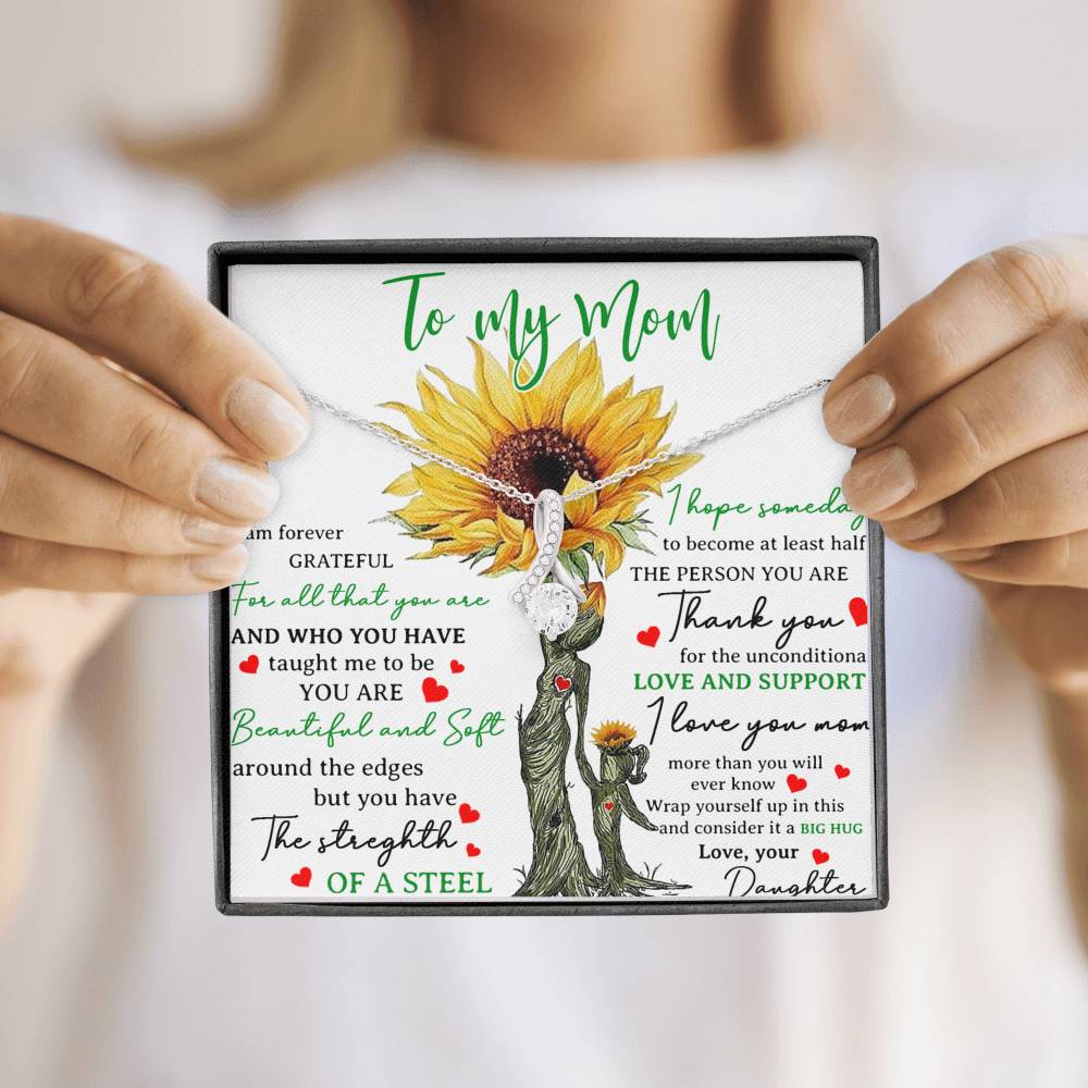 To my Mom Necklace , Happy Mother Day Necklace, Mom Gift from Daughter