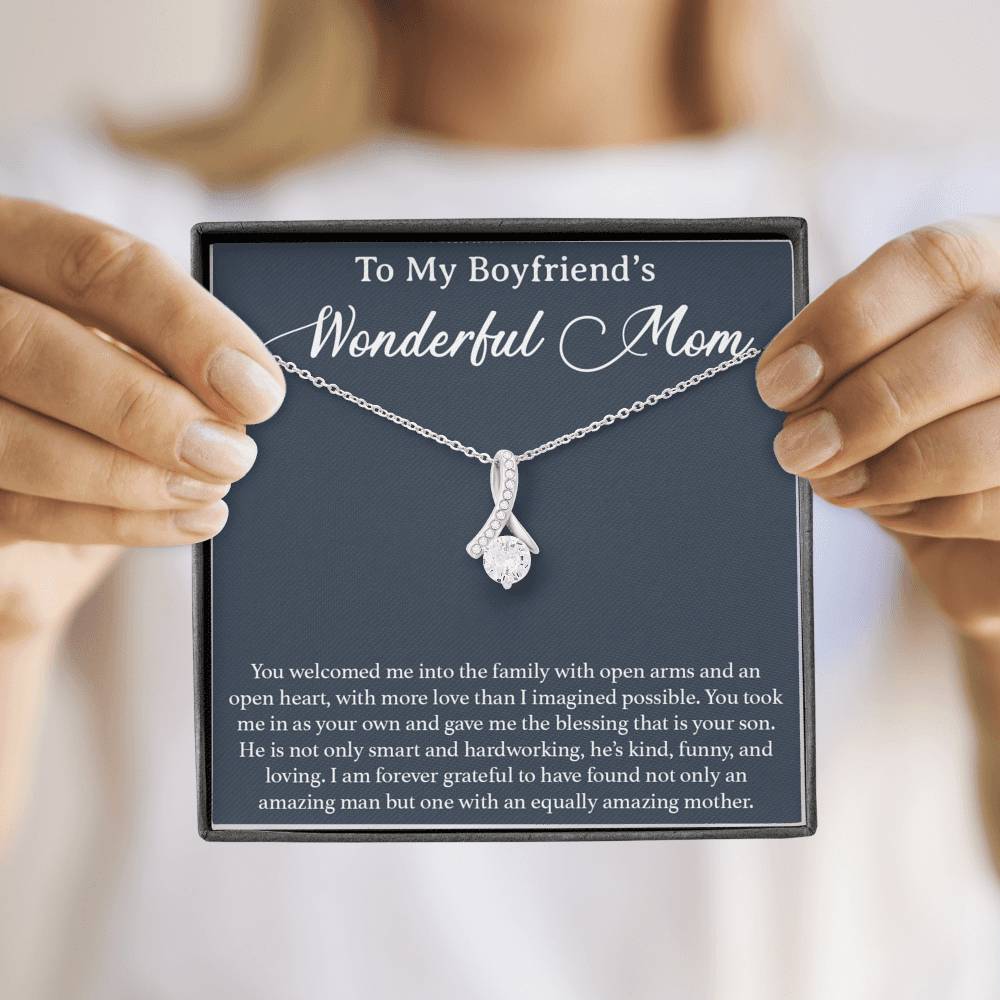 Boyfriend's Mom Gift, To My Boyfriends Mom Necklace